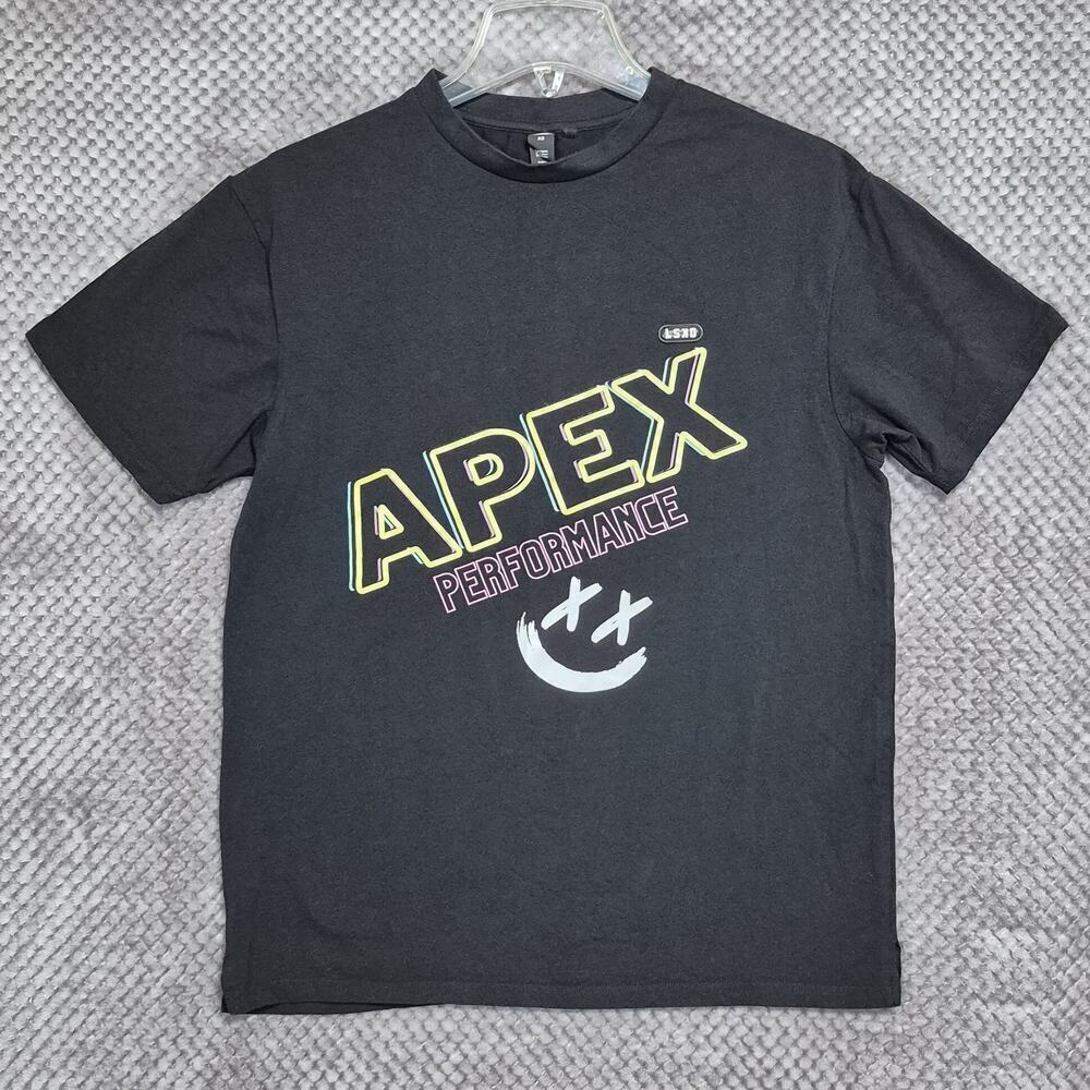 LSKD FlxCotton TShirt Apex Performance Men XS Tee Black Crew Neck Outdoor Sport
